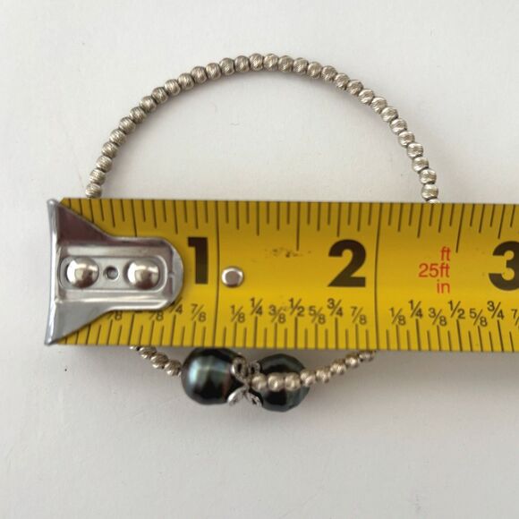 Macys Womens Sterling Sliver Pearl Bracelet - Picture 5 of 5